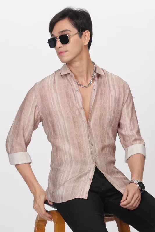 Men's Pocket T-Shirts for Added FunctionalityTan Slim Fit Viscose Beach Wear Shirt Men's Pocket T-Shirts for Added FunctionalityTan Slim Fit Viscose Beach Wear Shirt
