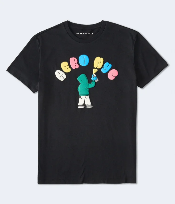Aeropostale Nyc Spray Paint Graphic Tee