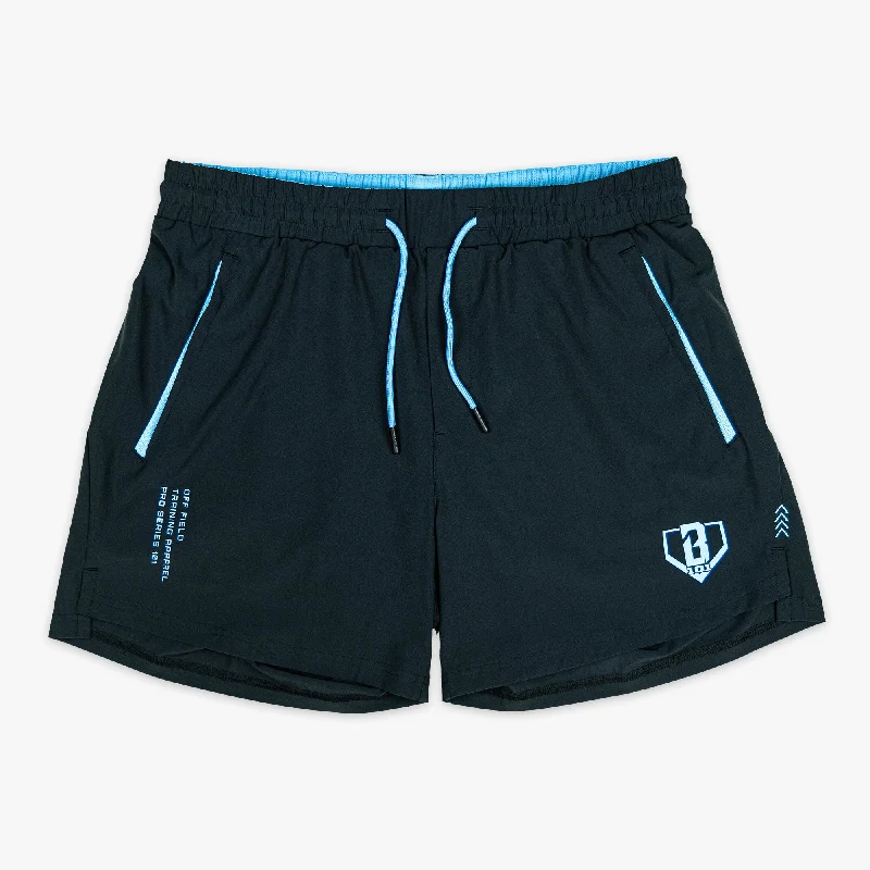 Men's Comfortable and Stretchy Loungewear ShortsPro Series Shorts V2 - Black/Light Blue