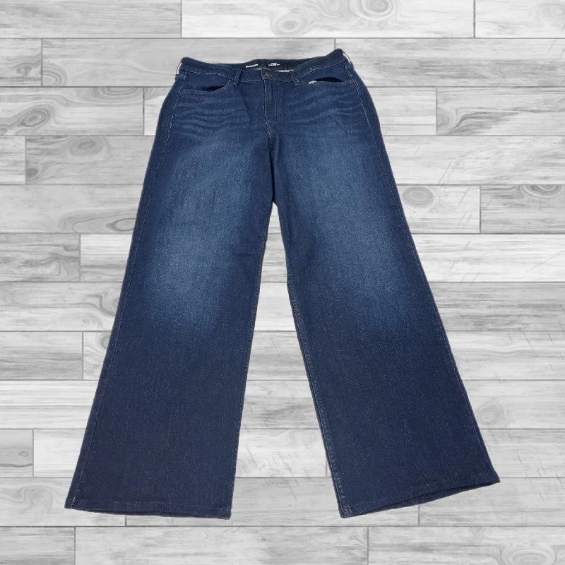 Classic Blue Men's JeansJeans Wide Leg By Old Navy In Blue Denim, Size: 14