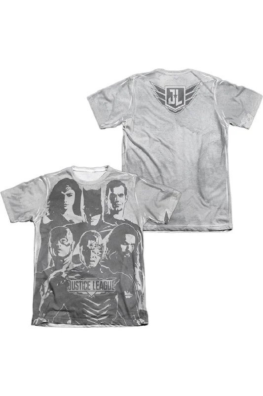 Justice League Movie The League (Front/Back Print) Adult Poly/Cotton Short Sleeve Tee / T-Shirt