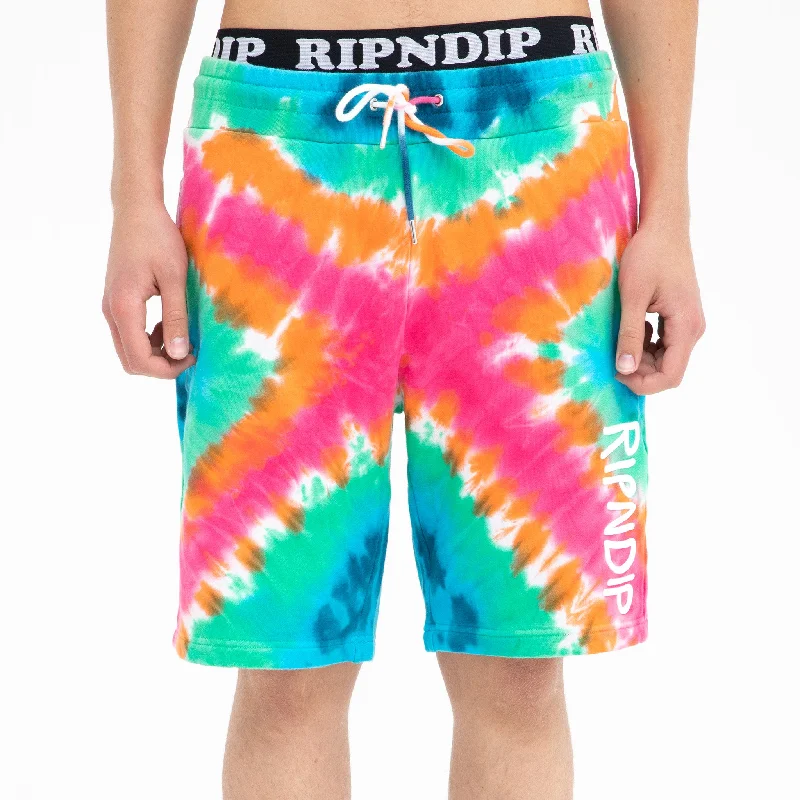 Lightweight Men's Travel ShortsOG Prisma Sweatshorts (Rainbow X Dye)