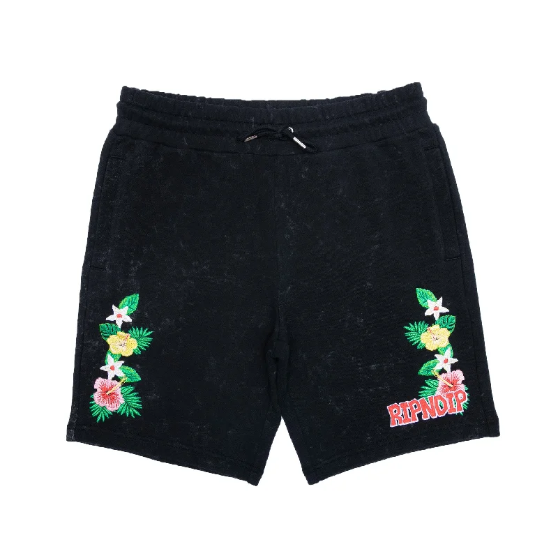 Men's Activewear Shorts with PocketsAloha Nermal Sweatshorts (Black Mineral Wash)