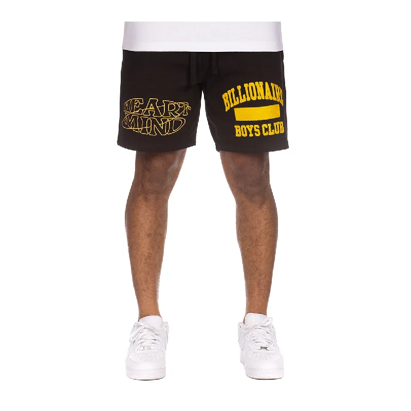 Quick-Dry Men's Beach and Swim ShortsBillionaire Boys Club Mens Heart Mind Stars Shorts 4107-011 Black
