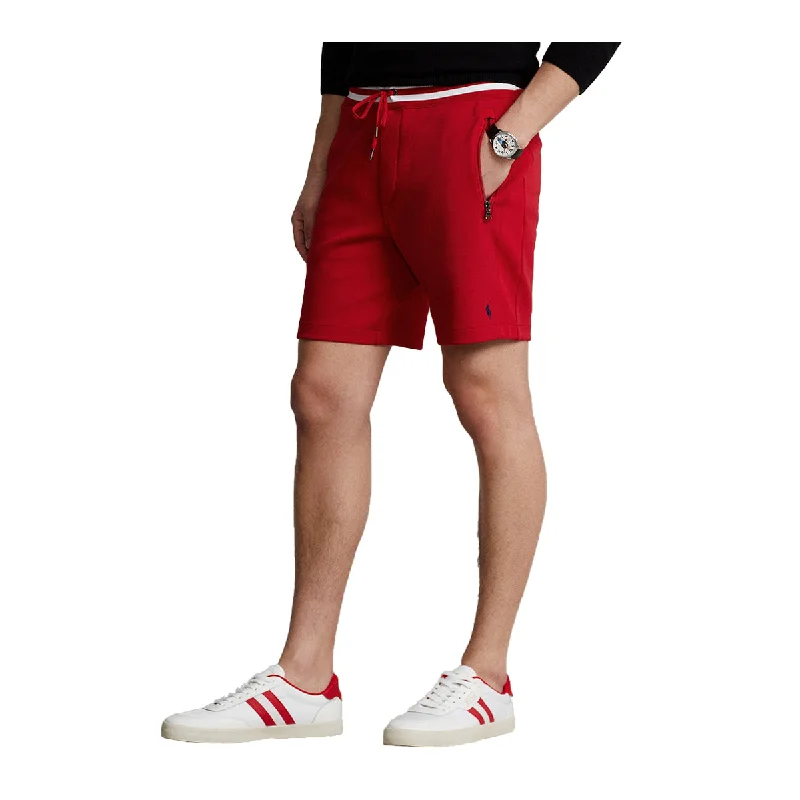 Durable Men's Cargo ShortsPolo Ralph Lauren Mens Double Knit Tech Athletic Shorts 710909530002 Red Multi