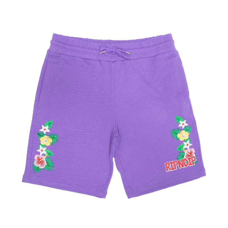 Cute Men's Bermuda ShortsAloha Nerm Sweatshorts (Lavender)