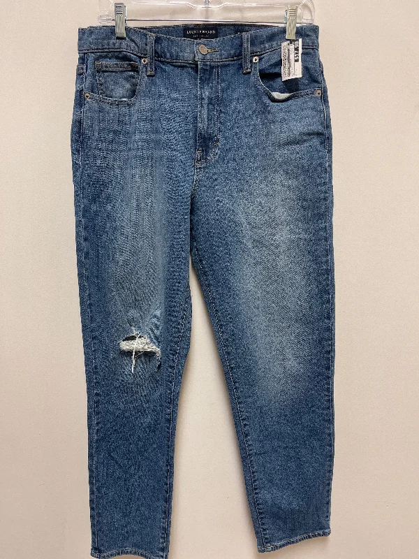 Men's Straight-Leg Jeans in Dark WashJeans Straight By Lucky Brand In Blue Denim, Size: 8