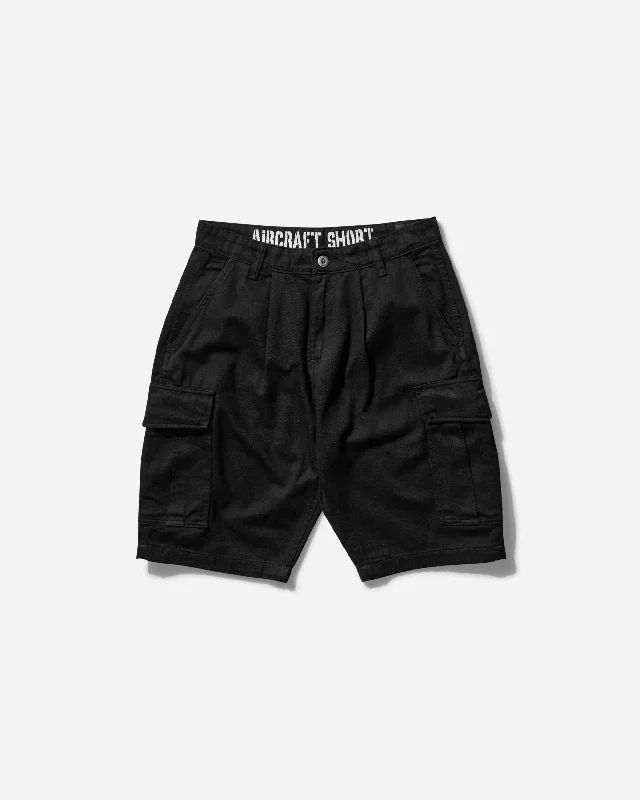Casual Men's Drawstring ShortsMen's Aircraft Shorts Black