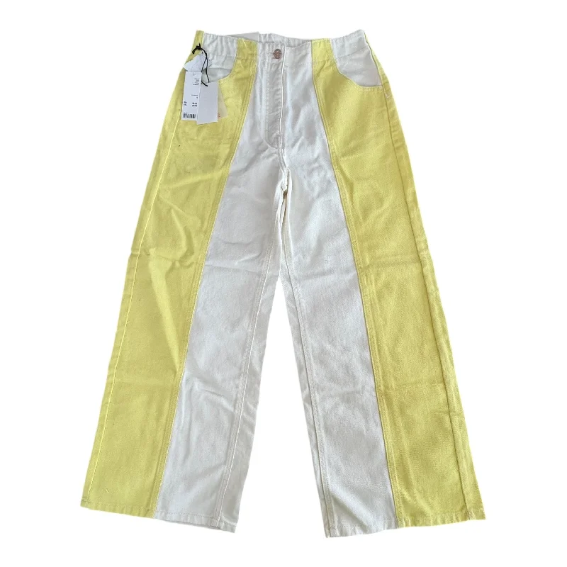 Durable Workwear Men's JeansJeans Wide Leg By Bdg In White & Yellow, Size:12