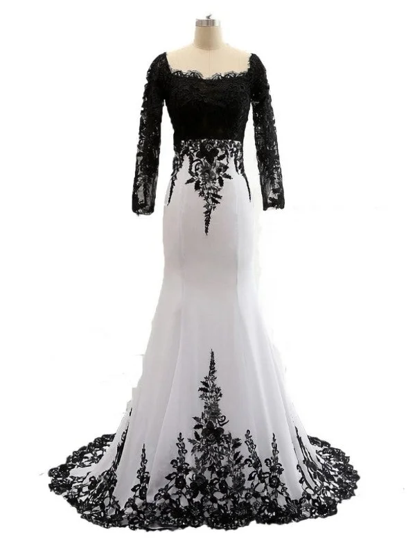Bell-Sleeve DressFashion Long Sleeve Lace Chiffon Trumpet / Mermaid Mother of the Bride Dress