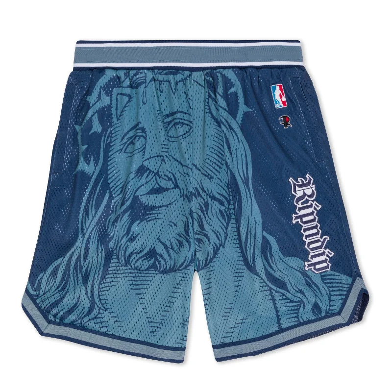 Athletic-Cut Men's Workout ShortsLord Savior Nerm Basketball Shorts (Navy)
