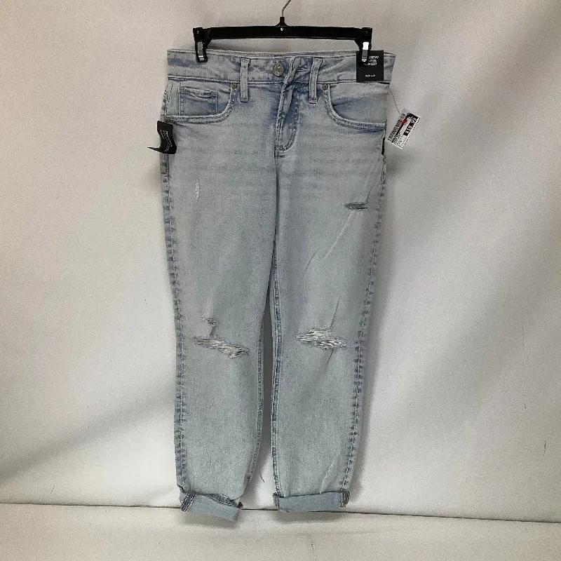 Modern Ripped and Distressed Men's JeansJeans Skinny By Silver In Blue Denim, Size: 2