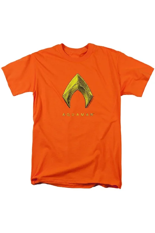 Aquaman Movie Aquaman Logo Short Sleeve Adult Tee / T-Shirt