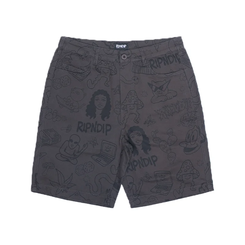 Robust Men's Denim and Canvas ShortsNerm Doodle Twill Shorts (Chocolate)