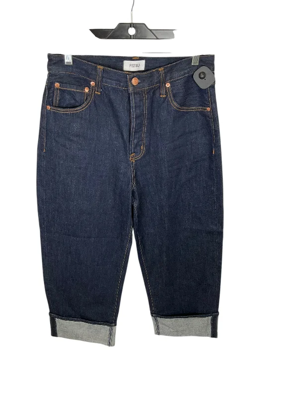 Slim-Fit Men's JeansJeans Wide Leg By Pistola In Blue Denim, Size: 4