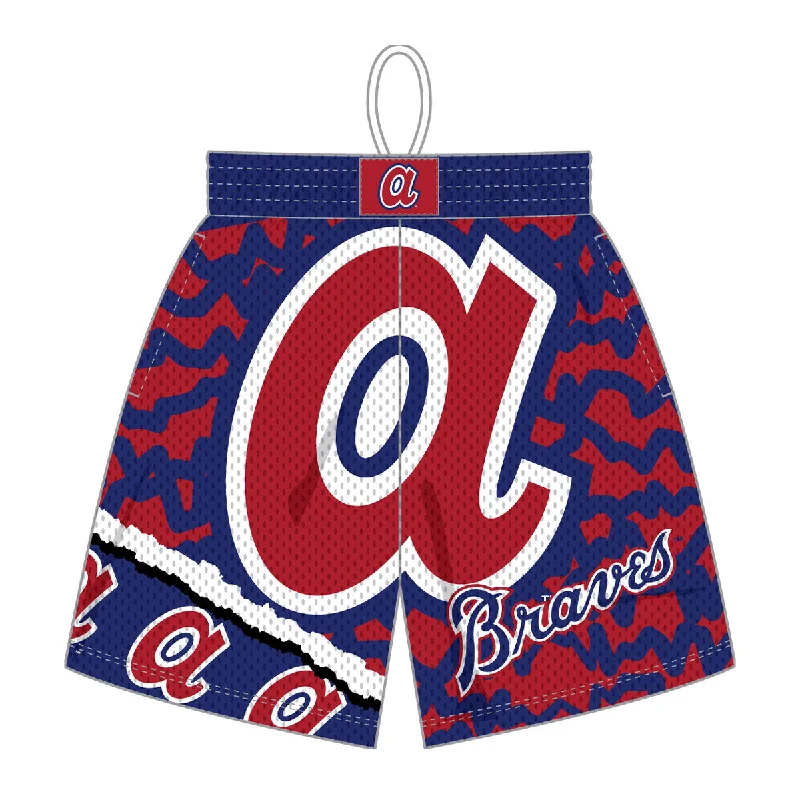 Elegant Men's Dress ShortsMitchell & Ness Mens MLB Atlanta Braves Jumbotron 2.0 Sublimated Shorts PSHR1220-ABRYYPPPRYRD Royal/Red