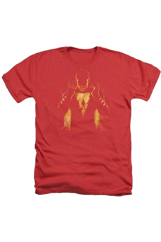 Shazam Movie Whats Inside Adult Heather Tee / T-Shirt