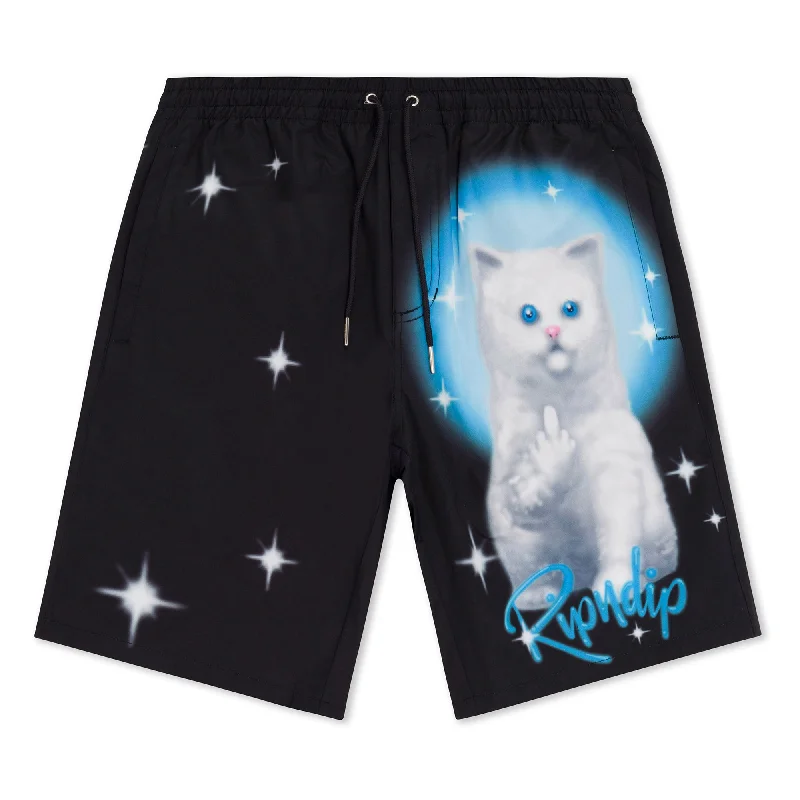 Men's Casual Short Pants for Relaxation and LoungingSprinkles Swim Shorts (Black)