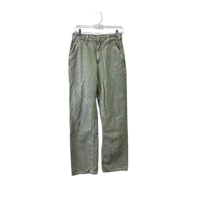 Stylish Men's JeansJeans Straight By Zara In Green Denim, Size:6