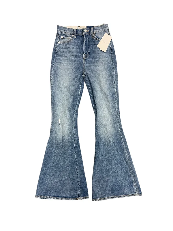 Men's Jeans in Different ColorsJeans Flared By 7 For All Mankind In Blue Denim, Size: 2