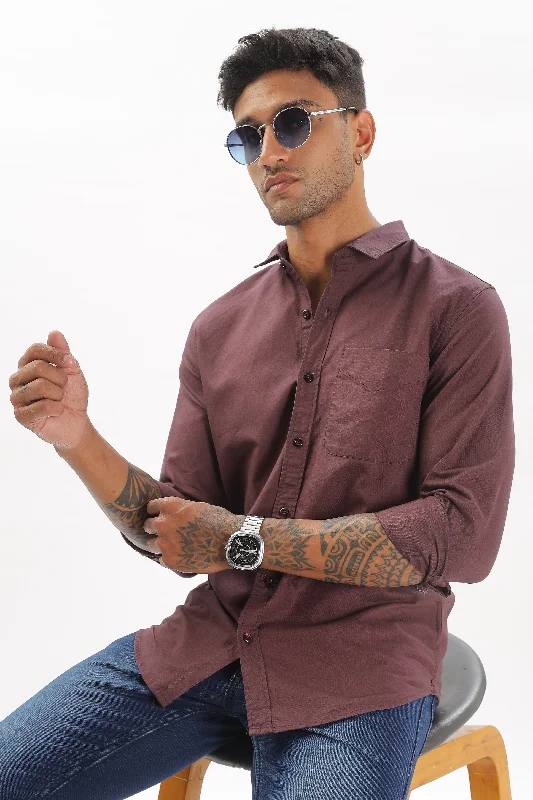 Men's Wingtip-Collar Shirts for a Classic TouchWine Regular Fit Plain Full Sleeve Shirt Men's Wingtip-Collar Shirts for a Classic TouchWine Regular Fit Plain Full Sleeve Shirt