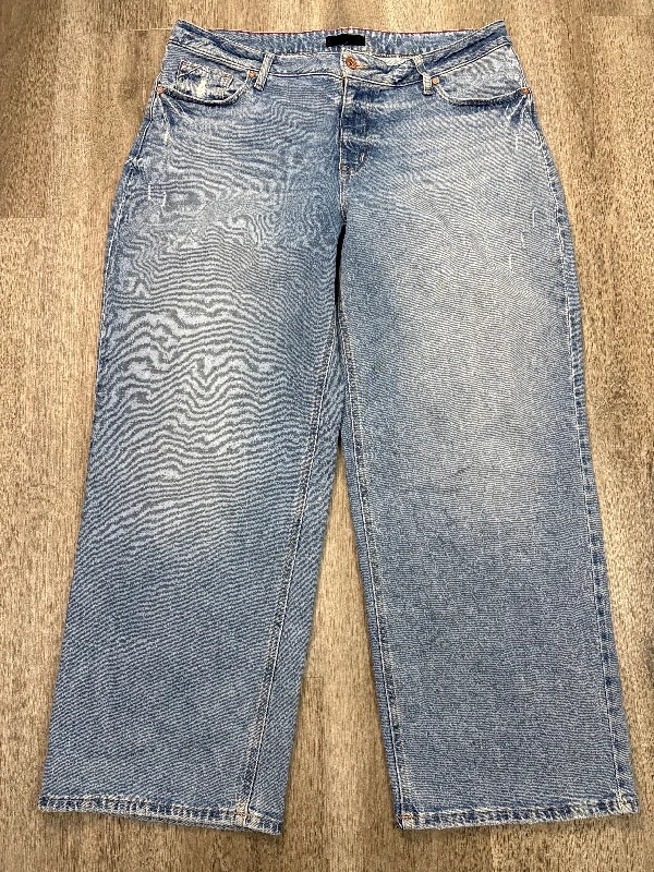 Authentic Raw Denim Men's JeansJeans Wide Leg By Edgely In Blue Denim, Size: 14