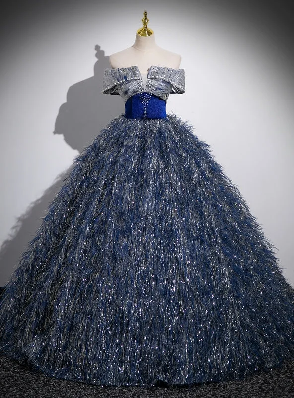 Party DressBlue Off the Shoulder Quinceanera Dress