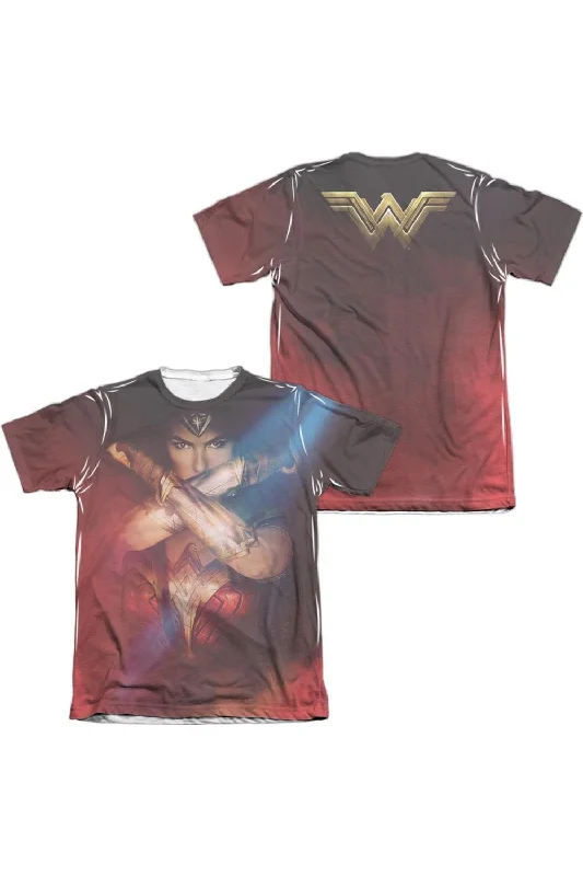 Wonder Woman Movie Arms Crossed (Front/Back Print) Adult Poly/Cotton Short Sleeve Tee / T-Shirt