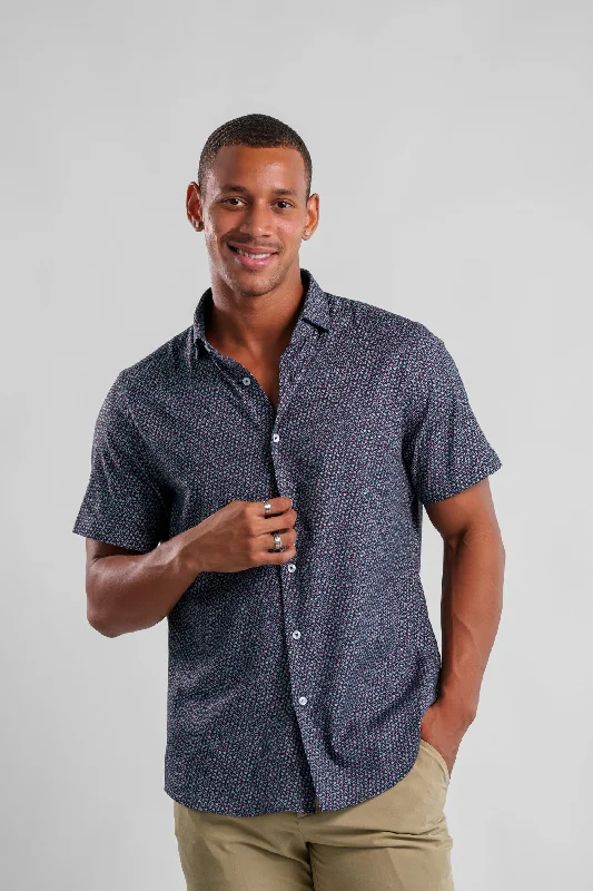Men's Golf Shirts for On-Course StyleARTISANAL DITSY FLORAL SHORT SLEEVE SHIRT