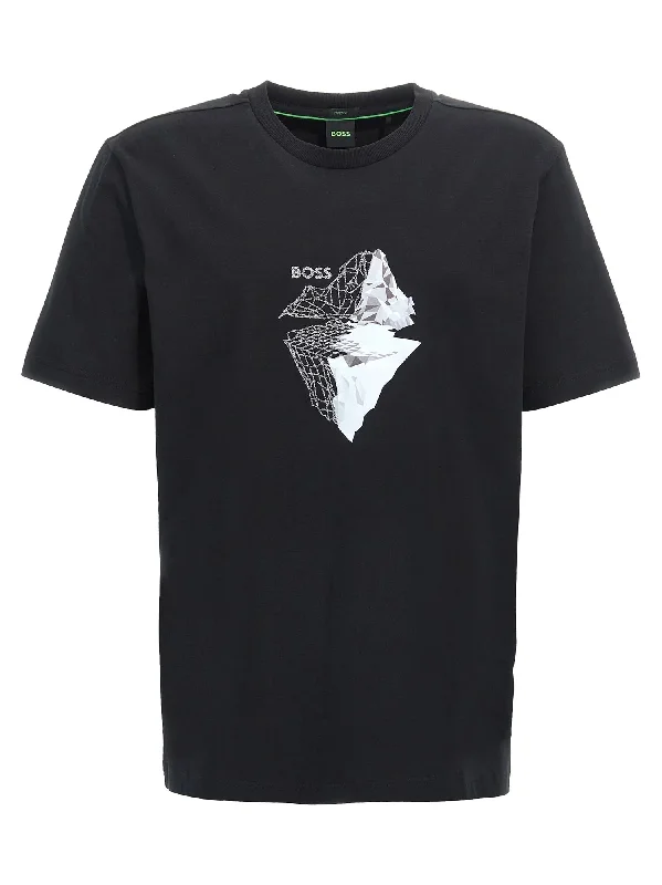Hugo Boss Men's Tee 8 Graphic Print T-Shirt, Black