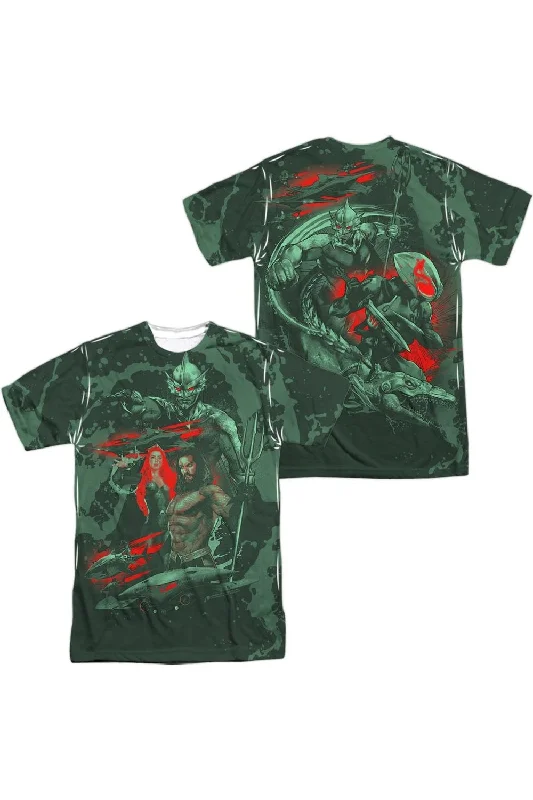 Aquaman Movie Good And Evil (Front/Back Print) Short Sleeve Adult Poly Crew Tee / T-Shirt