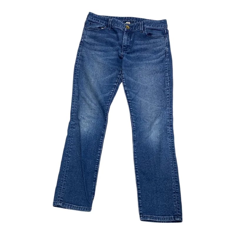Men's Jeans with Embroidered LogosJeans Skinny By Banana Republic In Blue Denim, Size: 8p