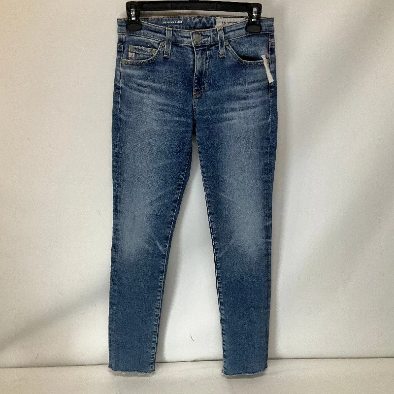 Casual Ripped Men's JeansJeans Skinny By Adriano Goldschmied In Blue Denim, Size: 0