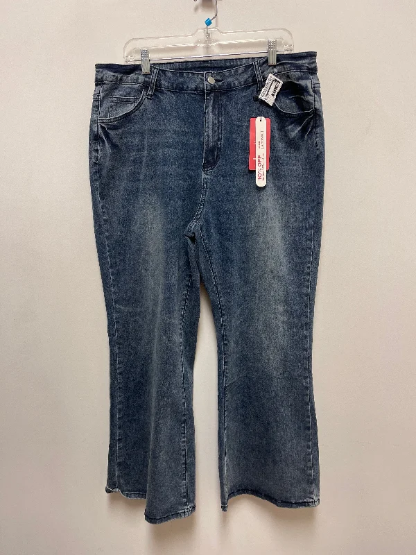 Men's Skinny Jeans with Stretch FabricJeans Boot Cut By Romwe In Blue Denim, Size: 22