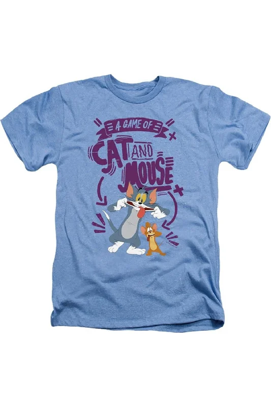 Tom And Jerry Movie Cat And Mouse Adult Heather Tee / T-Shirt