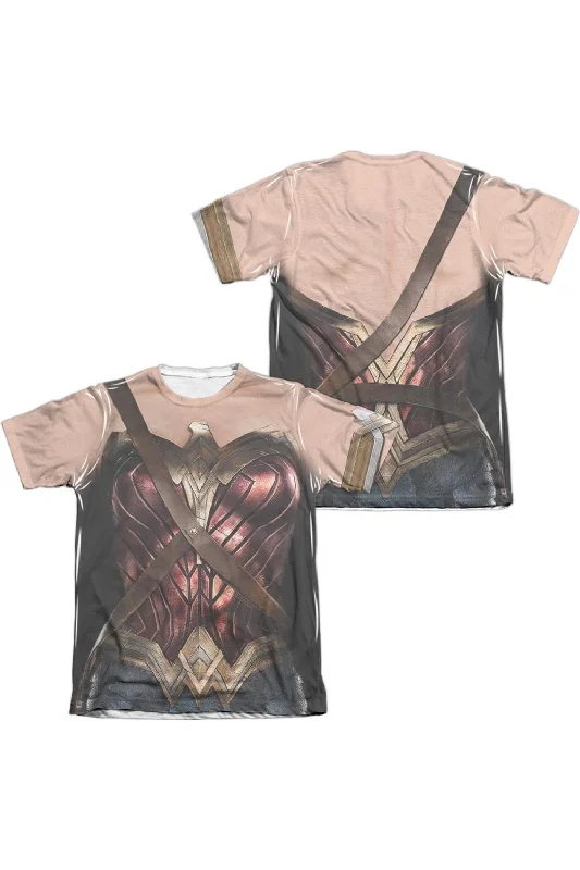 Justice League Movie Wonder Woman Uniform (Front/Back Print) Adult Poly/Cotton Short Sleeve Tee / T-Shirt