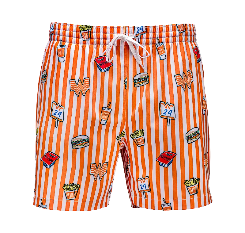 Chino-Inspired Men's Dress and Office ShortsChubbies® Striped Lined Swim Trunks