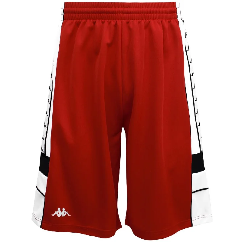 Outdoor Men's Adventure ShortsKappa Mens 222 Banda ARAWA Bermuda Shorts 303WBR0-973 White-RED-Black