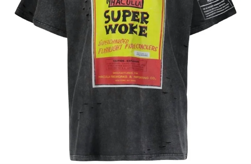 Men's Super Woke Vintage Tee In Black