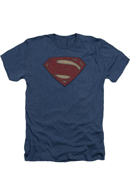 Batman V Superman Super Movie Logo Adult Heather Tee / T-Shirt