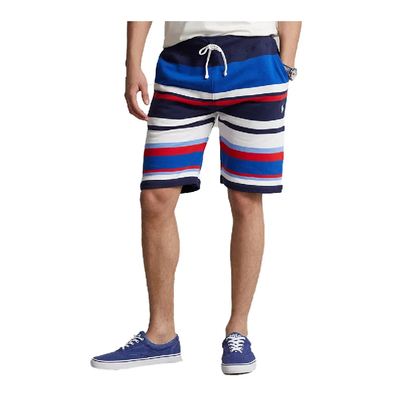 Men's Elastic Waistband ShortsPolo Ralph Lauren Mens Seasonal Fleece Athletic Shorts 710909673001 Pacific Royal Multi