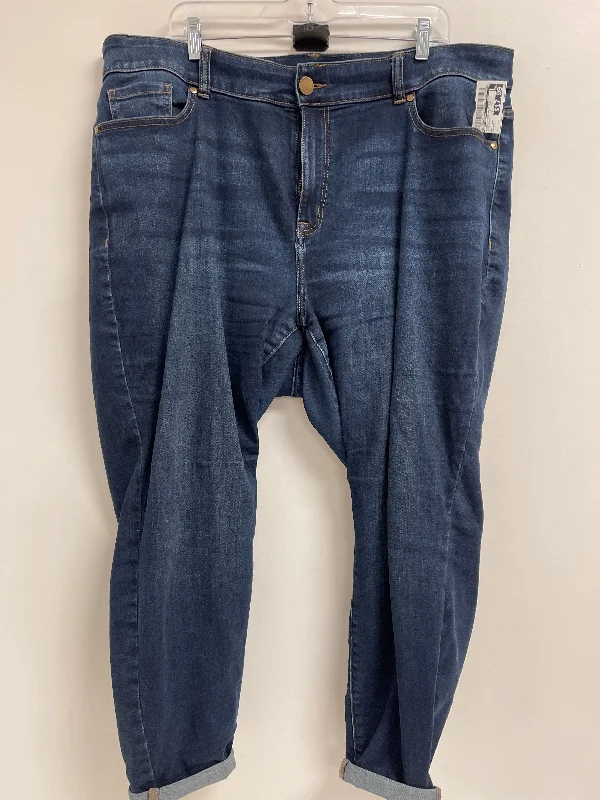 Dark Indigo Men's JeansJeans Straight By Lane Bryant In Blue Denim, Size: 22