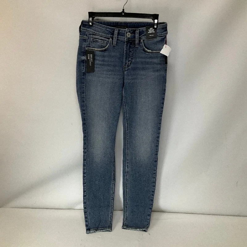 Men's Jeans Made from Recycled MaterialsJeans Skinny By Silver In Blue Denim, Size: 2