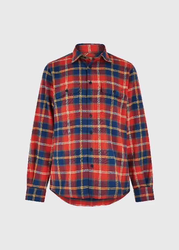 Classic Men's Dress ShirtsShelbourne Check Flannel Shirt - Indigo