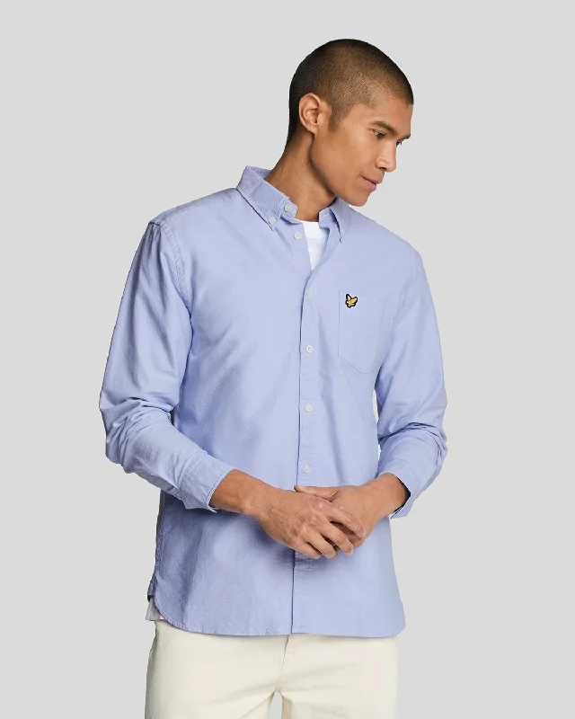 Men's Pattern Mixing Shirts for Creative StylePlain Oxford Shirt
