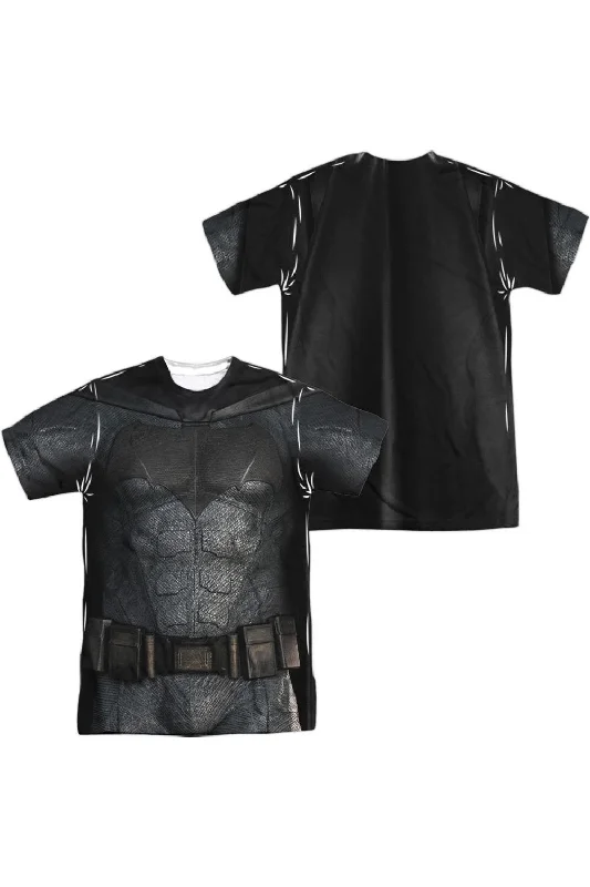 Justice League Movie Batman Uniform (Front/Back Print) Short Sleeve Adult Poly Crew Tee / T-Shirt