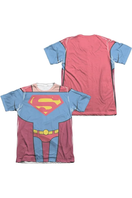 Teen Titans Go To The Movies Superman Uniform (Front/Back Print) Adult Poly/Cotton Short Sleeve Tee / T-Shirt