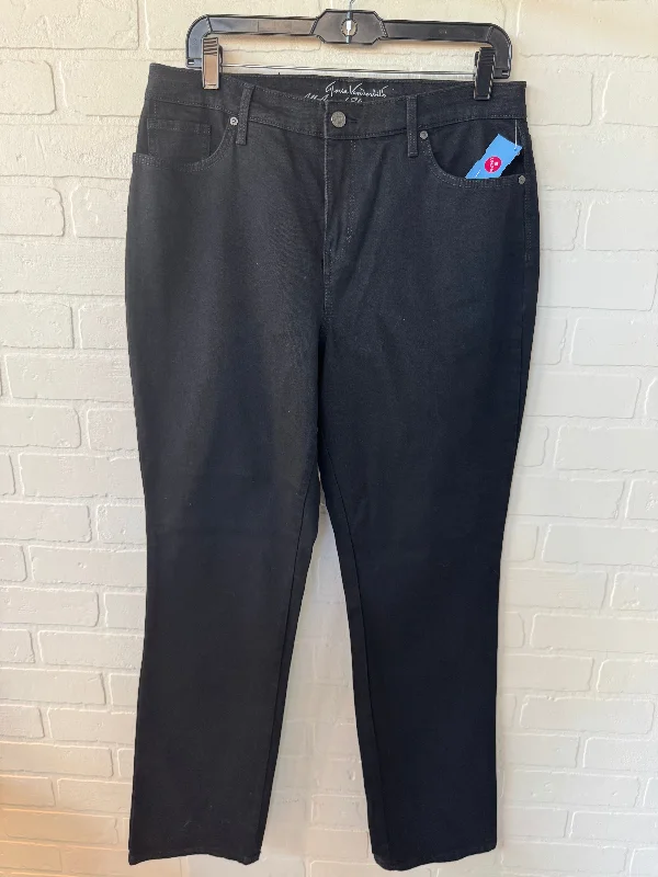 Cool Men's JeansJeans Straight By Gloria Vanderbilt In Black Denim, Size: 12