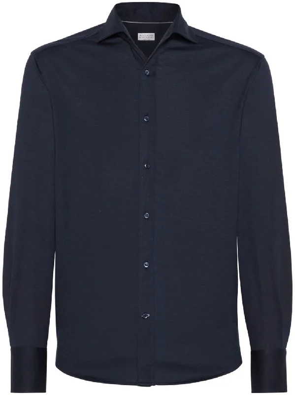 Men's Floral Print Shirts for Spring and SummerBrunello Cucinelli Men's Shirts blue Men's Floral Print Shirts for Spring and SummerBrunello Cucinelli Men's Shirts blue