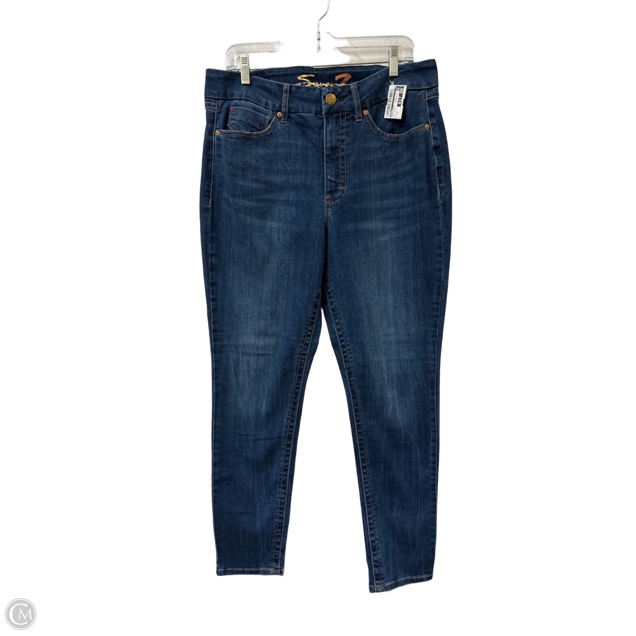 Men's Straight-Leg JeansJeans Skinny By Seven 7 In Blue Denim, Size: 14